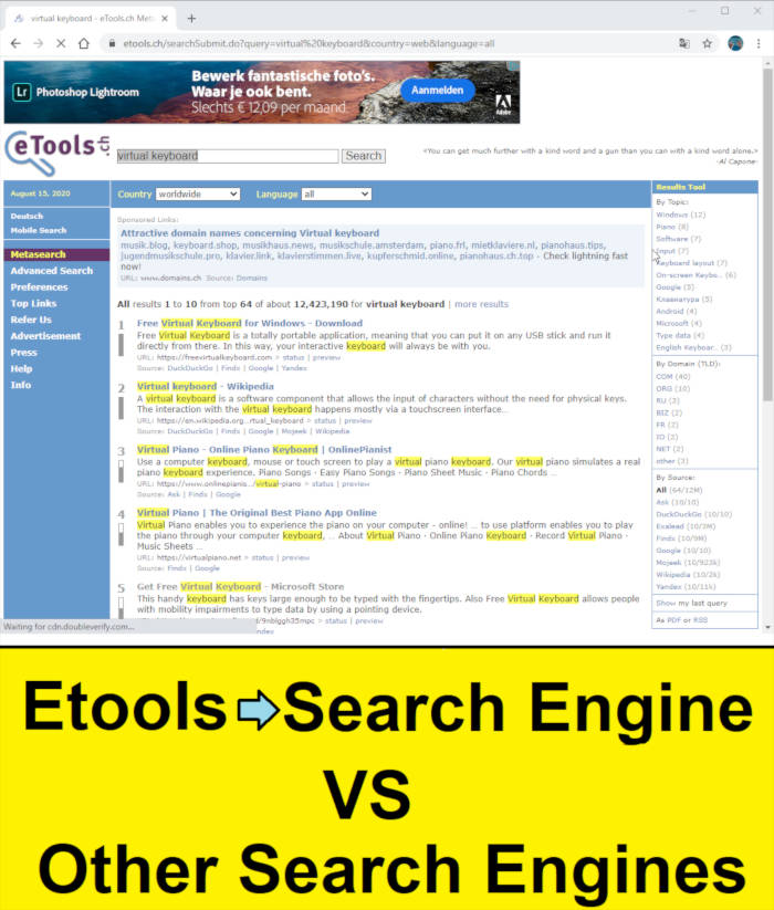 etools search engine